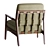 Sahara Tan Silas Chair: Modern Elegance in Comfort 3D model small image 3