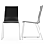 Elegant Kuadra 1158 Plastic Chair 3D model small image 6
