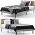 Modern Upholstered Twin Bed: IKEA SLATTUM 3D model small image 2