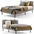 Modern Upholstered Twin Bed: IKEA SLATTUM 3D model small image 4