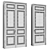 Classic Panelled Door with Brass Hardware 3D model small image 5