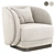 Elegant Ambrose Armchair: Perfect Blend of Style and Comfort 3D model small image 1