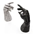 Patchwork Metal Hand Sculpture 3D model small image 4