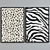 Sleek Frame Set: Leopard & Zebra Prints 3D model small image 2