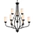 Luxurious Cardinal 9-Light Chandelier 3D model small image 1