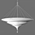 Luxury Fortuny Icaro Silk Chandelier 3D model small image 3