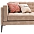 Modern Fabric Sectional Sofa 3D model small image 3