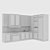 Classic Redner Kitchen Design 3D model small image 3