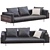 Sophisticated Leather Sofa - Brasilia by Minotti 3D model small image 2