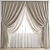 Modern Polygonal Curtain 3D model small image 1