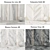 Luxury Marble Collection: Calacatta Gold, Fantasy Gray, Eramosa Ice, Bianco Carrara 3D model small image 2