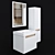 BUONGIORNO 60 Wall Mounted Cabinet with Sink 3D model small image 5