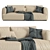 Sleek Muuto Connect Leather Sofa 3D model small image 2