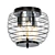 Elegant Swirl Ceiling Light 3D model small image 1