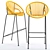 Vintage Puerto Bar Stool 3D model small image 1