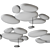 Sleek SKYDRO Ceiling Lamp: Modern Elegance 3D model small image 2