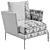 B&B Italia Atoll Armchair: Sleek, Modern Design 3D model small image 5