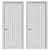 Contemporary Interior Door: 2200 / 980 mm 3D model small image 2