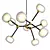 Nabila 9-Light Black Chandelier 3D model small image 1