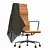 Luxury Leather Office Chair 3D model small image 3