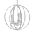 Elegant Globe Chandelier 3D model small image 2