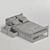 Harper & Bright Twin Bed with Drawers - Stylish and Functional 3D model small image 3