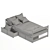 Harper & Bright Twin Bed with Drawers - Stylish and Functional 3D model small image 6