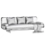 Luxurious Baxter Bardot Sofa: Unparalleled Elegance in 3D 3D model small image 7