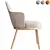 Elegant Armrest Chair: Lucylle 3D model small image 4