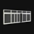 Sleek Aluminum Sliding Doors & Windows 3D model small image 3