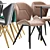 Modern Viva Chair and Ravello Table Set 3D model small image 4