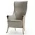 Luxury Giorgetti Progetti High-back Leather Armchair 3D model small image 2