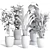 129 Concrete Pot Plant Collection 3D model small image 7