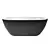 Sleek Modern Black Bathtub 3D model small image 5