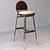 Mezzo Upholstered Bar Chair 3D model small image 2