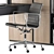 Sleek Home Office Set: Wardrobe & Table 3D model small image 5