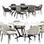  Stylish Sila Dining Set 3D model small image 1