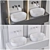 Title: Modern Bathroom Set in 4 Finishes 3D model small image 4