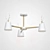 Scandinavian Eco-Style Chandelier with Wooden Frame and Deer Horn Accents 3D model small image 4