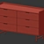 La Redoute Volga Headboard Table & Chest of Drawers 3D model small image 4