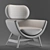 Sleek Laurie Armchair by Pianca 3D model small image 3