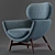 Sleek Laurie Armchair by Pianca 3D model small image 5
