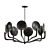 Elegant Tirtoff Chandelier: Currey & Co 3D model small image 1