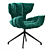 Chic Floral Charm: Cassia B156 Armchair by Bretz 3D model small image 4