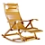 Scandinavian Rattan Rocking Chair 3D model small image 2