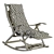 Scandinavian Rattan Rocking Chair 3D model small image 6