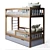 Compact Cozy Two-Tier Bed 3D model small image 3