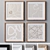 Modern Set of Wall Paintings 3D model small image 1