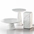 Elegant White Marble Table Set 3D model small image 3