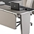 Elegant Cream Boss Desk: Manager's Delight 3D model small image 6